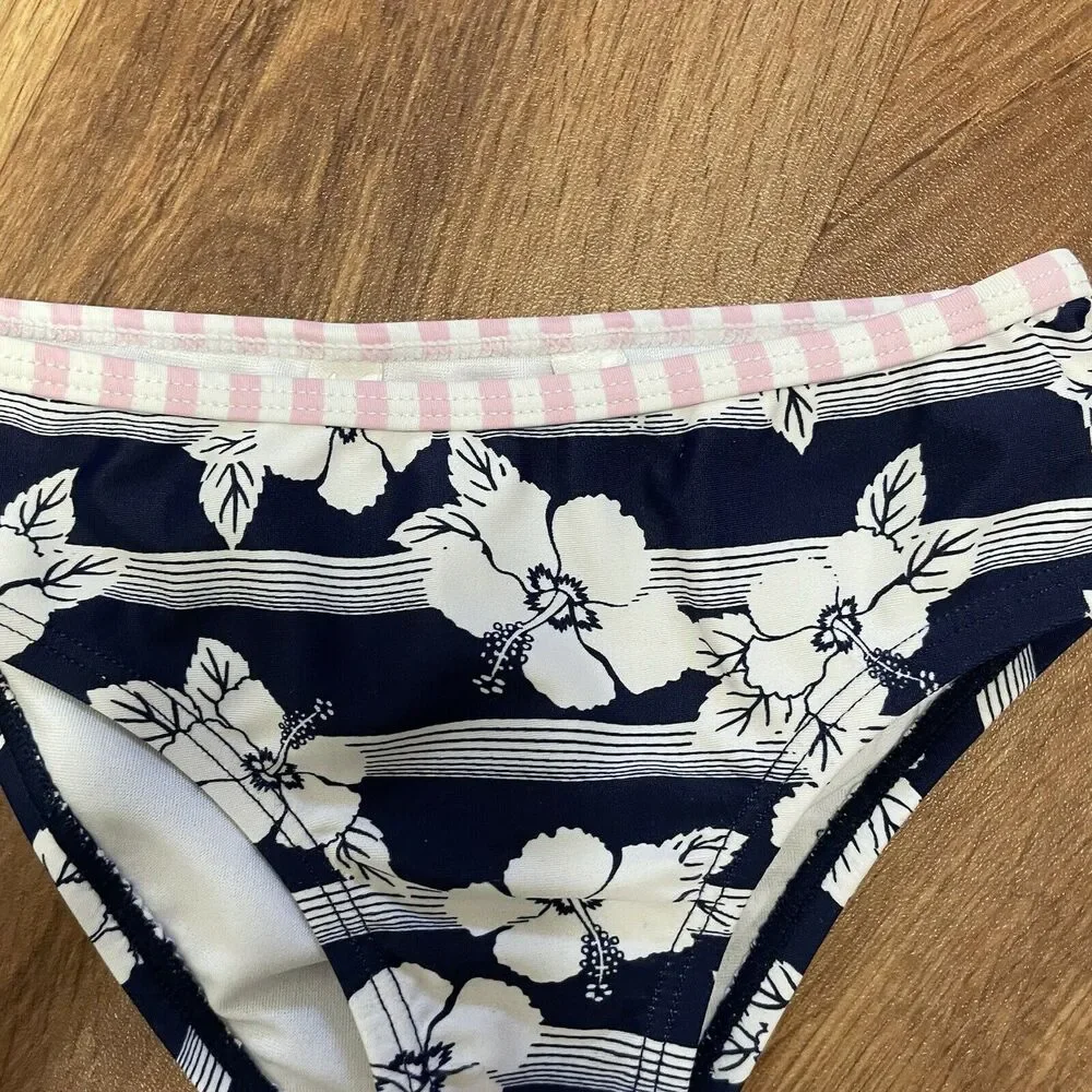 Tommy Bahama Floral Bikini Bottom Infant Toddler Baby Girl Size 2T Blue Pink